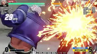 KOF XV Yashiro 883 Dmg Midscreen Crossup Combo (No Blue Raw Max)