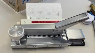 Punching Out A 24 Stitch Punchcard With A Punching Machine: 3M330/PM-10