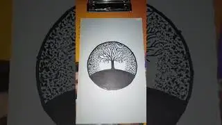 black and white theme moon night drawing😅🖤 #blackmarkerdrawing #markerdrawing #kavyatheartist #🖤