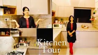 My New Kitchen Tour | Indian Modular Kitchen Tour | Big L Shape Kitchen And Utility Tour With Cost