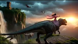 Epic Guzheng vs. T-Rex: A Prehistoric Wuxia Fantasy (4K Cinematic AI Art) #Guzheng #Dinosaur