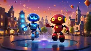 Four Little Robots Beep and Boop | Robot Song for Kids | Techy Rhymes and Baby Learning Songs
