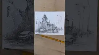 Drawing Tutorial of European Landmarks#art#drawing#sketch #beginnerarttip#artist#painting #tutorial