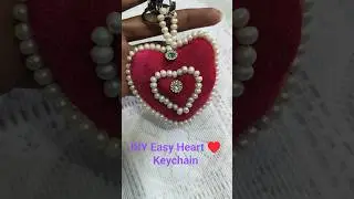 DIY Easy Heart Keychain&hearts;️#handcraft#shorts#art#diy|Heart Keychain&hearts;️