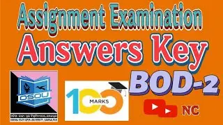 #BOD-2 //#OSOU +3 1st Semester Assinment Exam #Assignment Examination Answers Key 2023//For OSOU💯💯