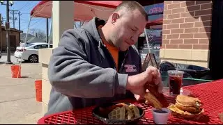 Blue Collar Eats at Fry The Coop Eating the Best Fried Chicken