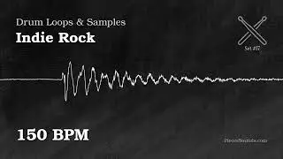 Indie Rock Drums Beats Loops 150 BPM Royalty-Free Samples. Set 17 #PiecesSounds