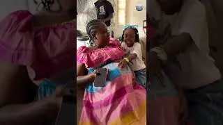 Watch what Bimpe Oyebade and Lateef Adedimeji was seen doing to their daughter #iyawoalhaji2 #shorts