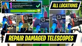 Repair Damaged Telescopes locations in Fortnite - Foreshadow Quest