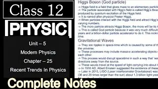 NEB Class 12 Physic Unit 5 Chapter 25 Recent Trends in Physics Complete Notes/Exercise 
