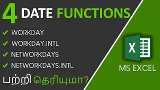 Date Functions in Excel in Tamil