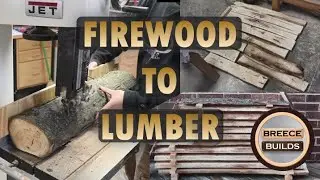 Cutting a log into lumber at Home #DIY