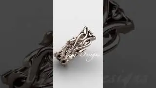 Nature Inspired Plant Engagement Rings -Rose Gold Leaf Wedding Band, Unusual Plant Band ADLR550G