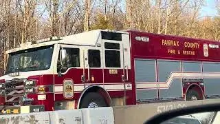 Fairfax county fire HAZMAT 401 and ambulance 440 returning 