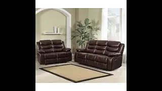 Brown Breathable Faux Leather Sofa And Loveseat Set By Milton Green Stars