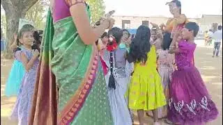 Tagore vidya mandir School Teachers and Children Enjoying Sankranthi celebrations