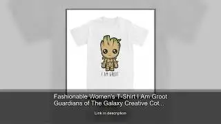 Fashionable Women's T-Shirt I Am Groot Guardians of The Galaxy Creative Cotton Short-Sleeved T-