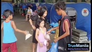 Alex the street kid is helping in feeding other street kids and fire victims