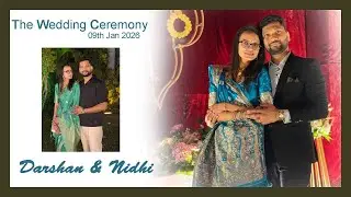 🔴 DARSHAN  & NIDHI ~ The Wedding Ceremony | 09.01.2026