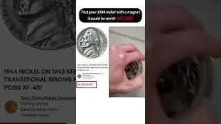 Test your 1944 nickel with a magnet! #coin #coincollecting #rarecoins #nickel #treasurehunt