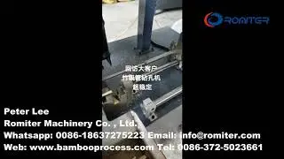 Drinking Bamboo Straw Hole Drilling Making Machine for India Customer