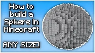 🌐How to Build a PERFECT Sphere of ANY SIZE in Minecraft!