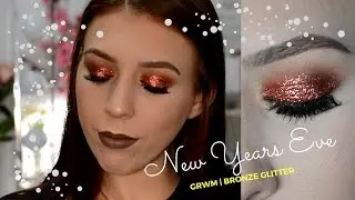 NYE GRWM | BRONZE GLITTER MAKEUP | MORPHE 35O PALETTE