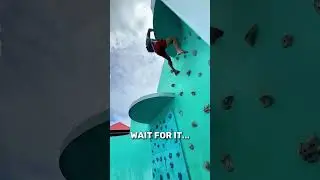Rock Climbing Fail | Climber falls on a diver at the swimming pool