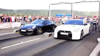 NISSAN GT-R R35 800HP vs PORSCHE 911 CARRERA TURBO S