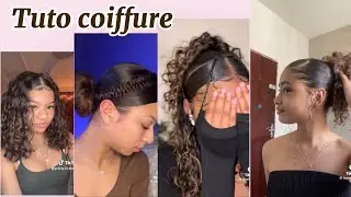 Tuto coiffure pour la rentr&eacute;e compilation 😍(sp&eacute;cial cheveux boucl&eacute;s)