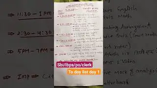 SBI/IBPS/PO&CLERK 2023 TO DO LIST📑📑✍️✍️