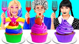 Wednesday vs Grandma Cooking Challenge | Amazing Kitchen Recipes by TeenTeam Challenge
