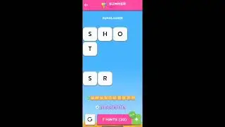 WordBrain 2 Summer Event Day 1 July 3 2021 Answers and Solutions