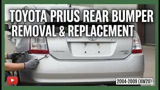 DIY: Toyota Prius Rear Bumper Cover Removal and Replacement (2004-2009 / XW20 Generation 2)