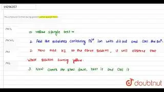 The compound formed during goldent yellow spangle test is