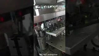 Automatic assembling process of medical plastic connecting valve cap assembly machine line