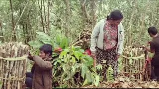Nepali village jungle ghas daura