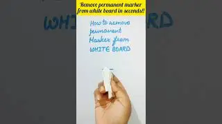 How to remove permanent marker from white board #shorts #shortsfeed #whiteboard #markers
