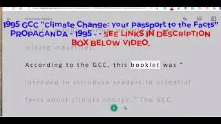 Global Climate Coalition Propaganda - - 1995
