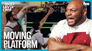 How Fast Can the Chefs Grab Ingredients on a Platform That Doesn't Stop? | Next Level Chef