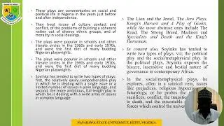 ENG123- INTRODUCTION TO NIGERIAN LITERATURE