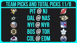 FREE NHL Picks Today 11/8/25 NHL Picks and Predictions