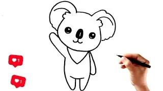 Koala Bear Cartoon Drawing Easy Step by Step