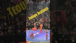 Mongolian acrobatic troupe Troupe Brothers teeterboard skills, balance flexibility, daring stunts