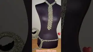 Tomorrow Macrame rhinestone necktie💎 Makramee Krawatte 💎 галстук из страз cravatta gravata corbata