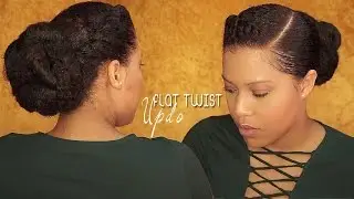 Issa Rae Inspired Flat Twist Updo On Natural Hair // Samantha Pollack