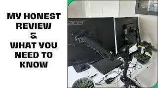 Ergear Dual Monitor Desk Mount Fully Adjustable Dual Monitor Arm Demo & REVIEW