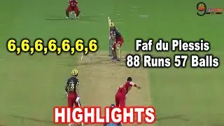 Faf du Plessis 88 Runs 57 Balls Highlights | RCB vs PBKS MATCH 3 TATA IPL 2022 | Bangalore Vs Punjab