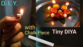 Chalk Carving| Micro art| Chalk piece carving for beginners | Awesome chalk carving |Tiny Diya