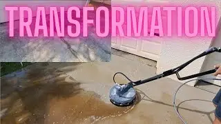 HUGE Transformation.. Pressure cleaning a FILTHY driveway and house